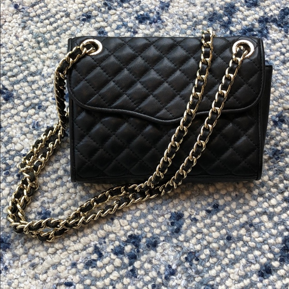 Rebecca Minkoff Black Quilted bag with Chain Strap